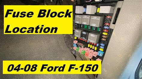 2008 f150 fuse panel location|2008 f150 alternator fuse location.